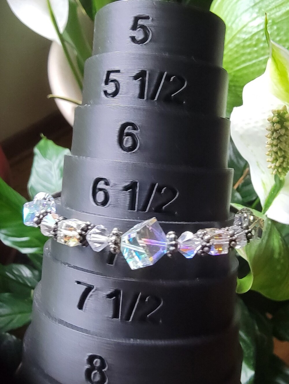 Vintage Crystal Aurora Borealis  Bracelet - Clear Iridescent